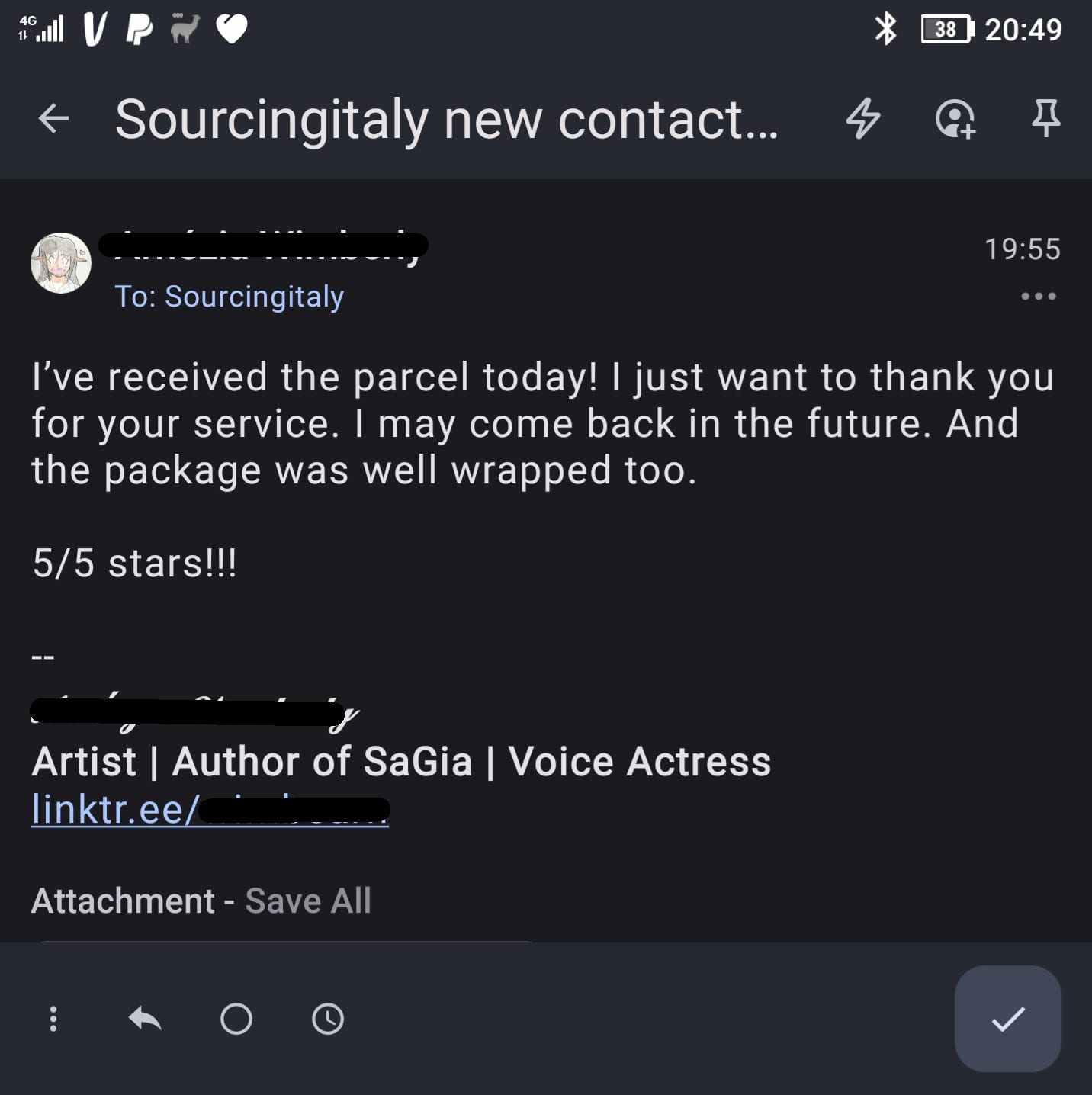 Sourcingitaly 5 Star Feedback 563 Sourcingitaly 5 Star Feedback 563